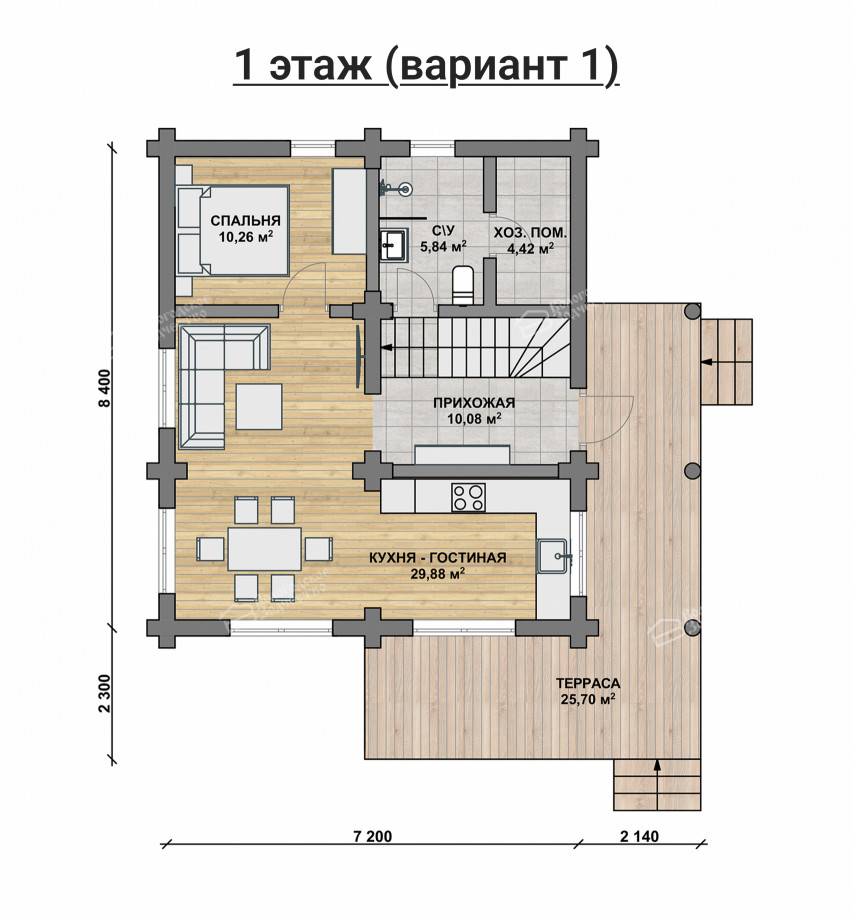 Дом из бревна VZ-110